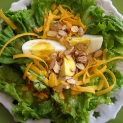 Cheddar Almond Lettuce Salad recipe