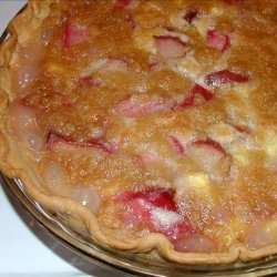 Rhubarb Pineapple Custard Pie recipe