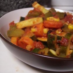 Creole Sweet Potatoes, Corn and Squash Bake recipe
