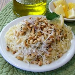 Lemon Orzo With Pine Nuts recipe