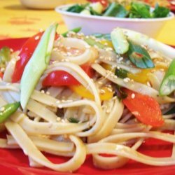 Shanghai Pasta (With Shrimp and Sweet Bell Peppers) recipe