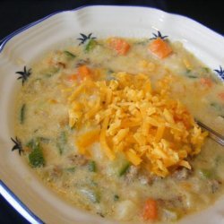 Cheesy Zucchini Sausage Soup recipe