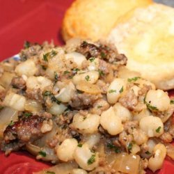 Jolean's Hominy and Sausage recipe