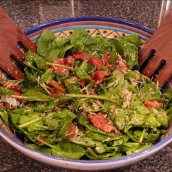 Slow Roasted Tomatoes With Baby Spinach & Pesto Dressing recipe