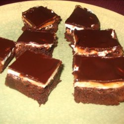 Brownies With a Chocolate Glaze and Mint Frosting recipe