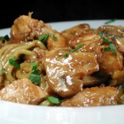 Garlic Chicken and Mushrooms in White Wine Sauce recipe