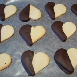 Chocolate Dipped Heart Cookies recipe