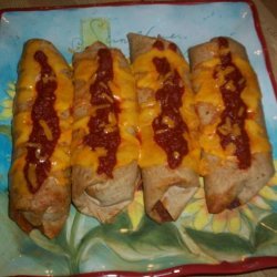 Oven-Fried Beef Chimichangas recipe