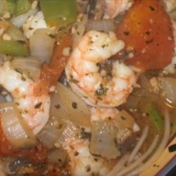 Spaghetti and Shrimp With Herb Sauce recipe