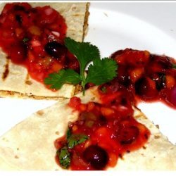 Blackened Chicken Quesadillas & Cranberry Mango Salsa recipe
