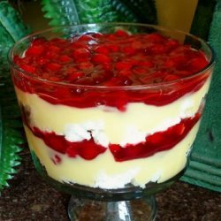 Layered Cherries on a Cloud or Cherry Trifle recipe