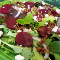 Spring Greens With Beets and Goat Cheese recipe
