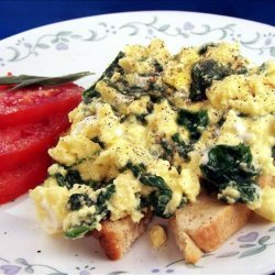 Scrambled Egg With Spinach and Feta on Toast recipe