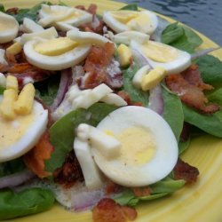 Spinach Salad With Warm Bacon Dressing recipe