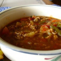 Soul Warming Veggie Beef Soup recipe