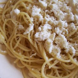 Spagetti With Brown Butter and Feta recipe