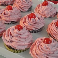Double Chocolate Malt Shop Cupcakes W Cherry-Vanilla Buttercream recipe