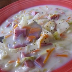 Creamy Cabbage & Ham Soup recipe
