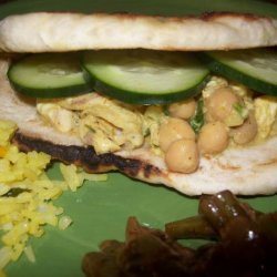 Curried Chicken Naan  taco  recipe