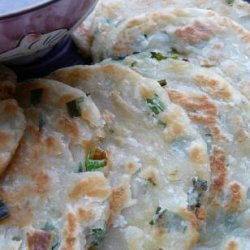 Scallion Pancakes With Ginger Dipping Sauce recipe