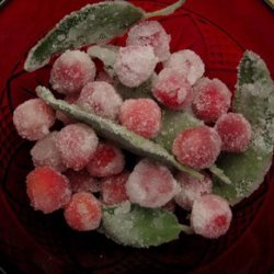 Sugared Cranberries and Sage Leaves recipe