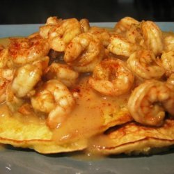 Easy Cajun Shrimp With Corn Flapjacks recipe