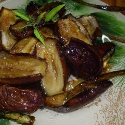 Honey-Roasted Eggplant With Chiles recipe