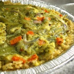 Microwave Veggie Quiche With Brown Rice Crust recipe