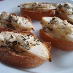 Goat Cheese and Tart Apple on French Bread Appetizer recipe