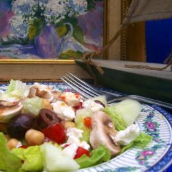 Romaine and Greek Vegetable Salad recipe