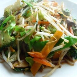 Stir-Fried Vegetables (Cabbage, Chinese Mushrooms, and Broccoli) recipe