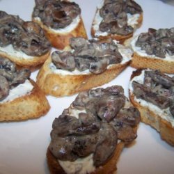Brandy Creamed Mushrooms on Herby Cheese Toast recipe