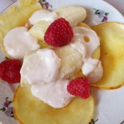 Vanilla Pikelets With Banana & Maple Yoghurt recipe