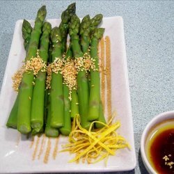 Hot or Cold Sesame Asparagus recipe