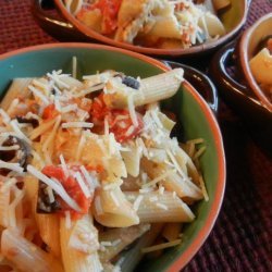 Penne With Artichokes and Black Olives recipe