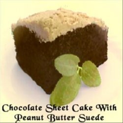 Chocolate Sheet Cake With Peanut Butter Suede recipe