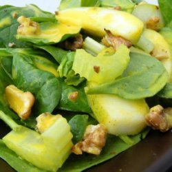 Pear, Spinach, Walnut & Celery Salad recipe