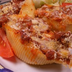 Jumbo Shells Stuffed With Cheese With Meat recipe