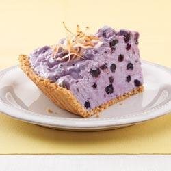 Fluffy Blueberry Cream Pie with Toasted Coconut recipe