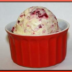 White Chocolate and Raspberry Ice Cream recipe