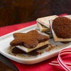 Ghirardelli Chocolate Peppermint Bark Sandwich Cookies recipe