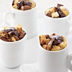 Caramel Dark Chocolate Mini Bread Puddings recipe