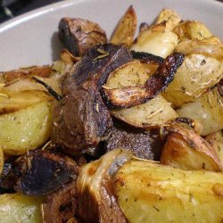 Rosemary Potato Wedges With Pearl Onions recipe