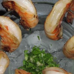 Grilled Prawns With Cilantro and Ginger Sauce recipe