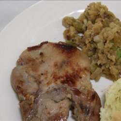 Pork Chops With Pan Fried Stuffing recipe