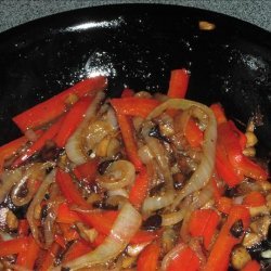 Fried Mushrooms, Onions and Peppers recipe