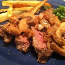 Mushroom Strip Steaks recipe