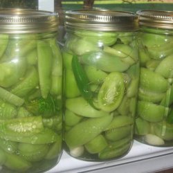 Spicy Green Tomato Pickles recipe