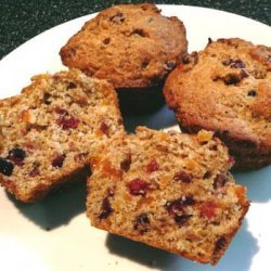 Orange Muffins With Apricots & Cranberries recipe