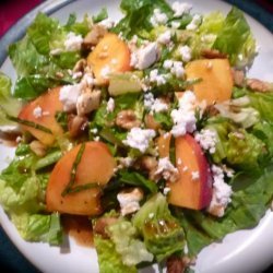 Lettuce, Peaches and Basil recipe